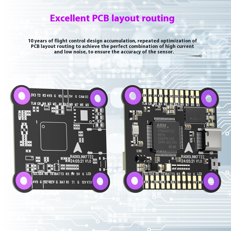 Radiolink-F722-F7-2-8-Achsen-Multirotor-Flugsteuerung-mit-6-poligem-DJI-Anschluss-fuumlr-FPV-Renn-Dr-2020937-2